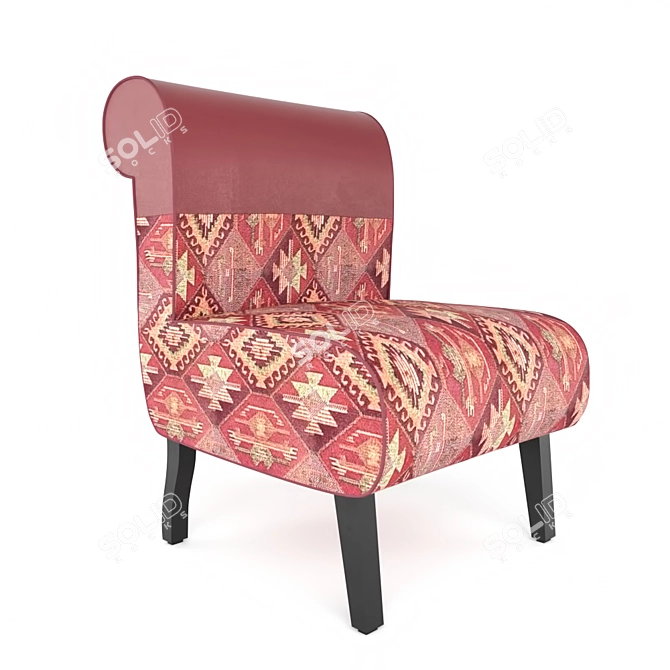 Cozy Chic Armchair 3D model image 1