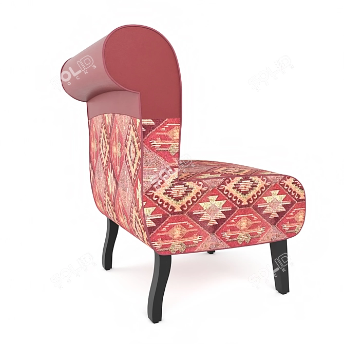 Cozy Chic Armchair 3D model image 2