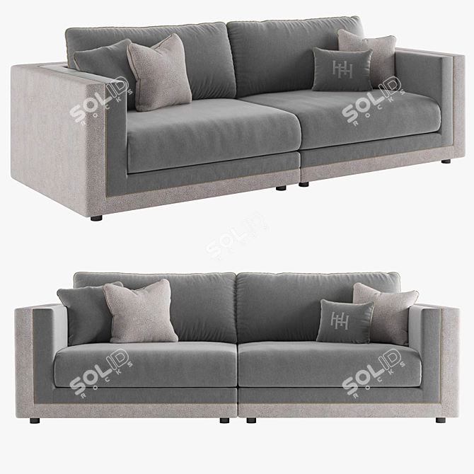 Premium Tancredi Sofa: Luxurious Heritage Collection 3D model image 1