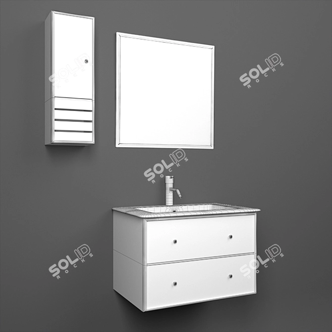 Tokyo Yellow Bathroom Set by Montana Mobler 3D model image 3