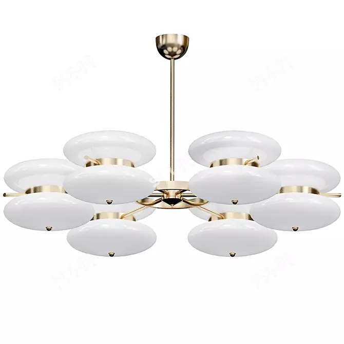 Contemporary Murano Glass Chandelier 3D model image 1