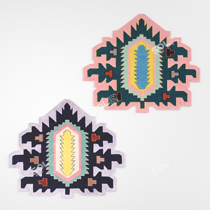 Palmette Lazer Cannon Rug 3D model image 1