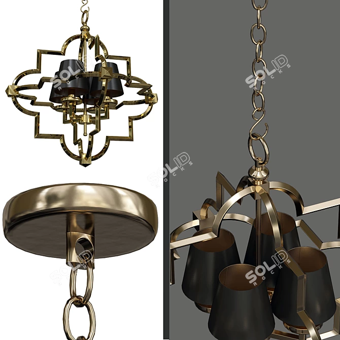 Elegant Lantern Fixture for Perfect Ambiance 3D model image 2