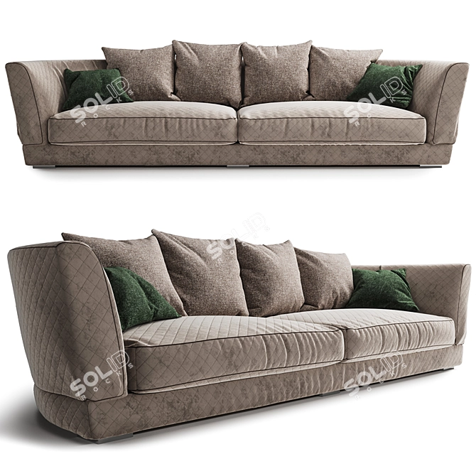 Tecni Nova 1716 Fortune II: Stylish Sofa, 3ds Max, Corona Render 3D model image 1