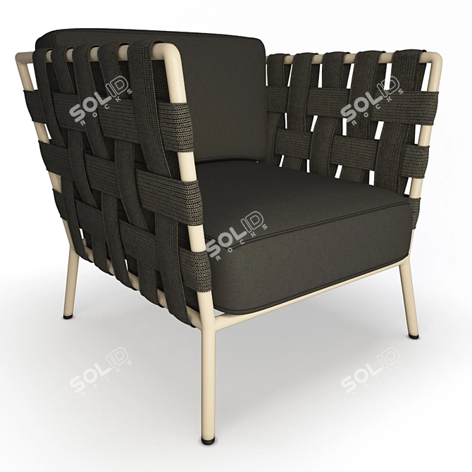 Conic Braided Lounge Chair 3D model image 1