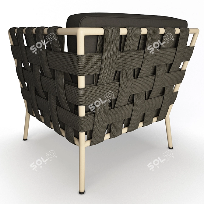 Conic Braided Lounge Chair 3D model image 2