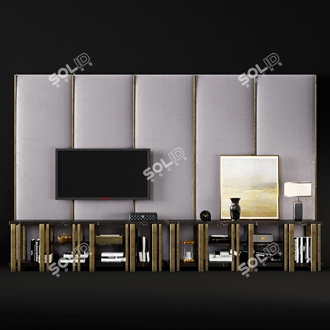 Mondrian Rack: Modern and Stylish 3D model image 1