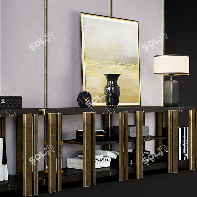 Mondrian Rack: Modern and Stylish 3D model image 2