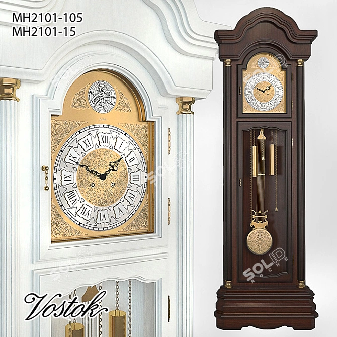 Vostok Mechanical Floor Watch 3D model image 1