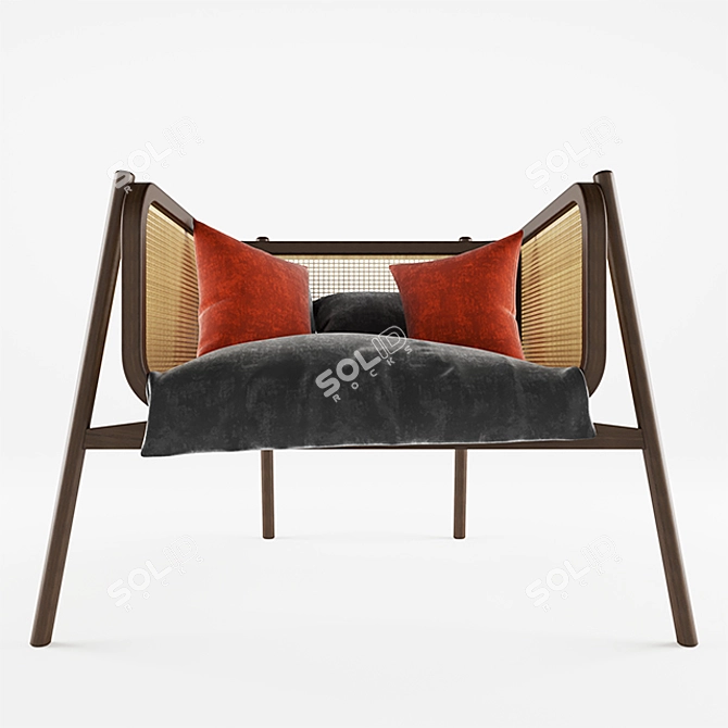 Elegant Armchair for Modern Interiors 3D model image 2