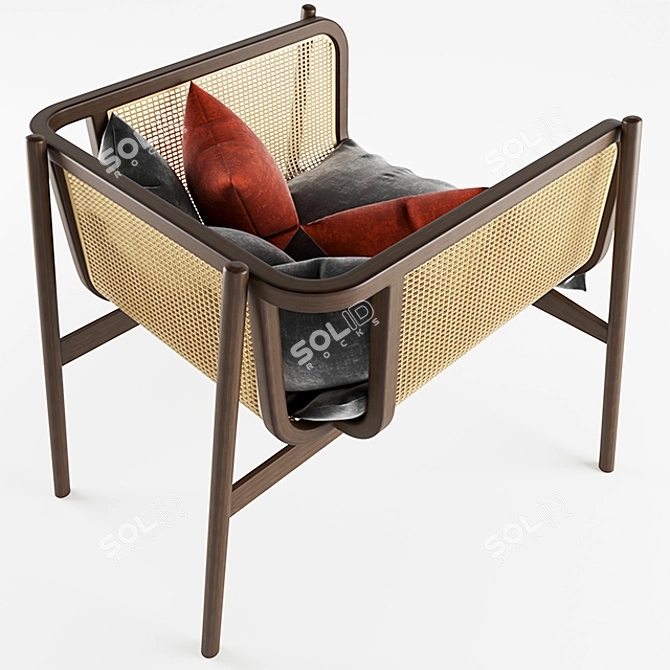 Elegant Armchair for Modern Interiors 3D model image 3