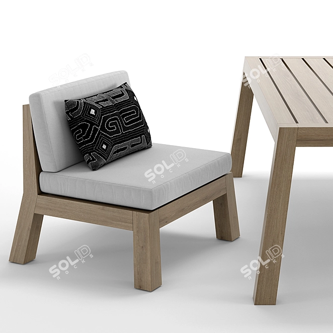 Luxury outdoor dining set: Bonaire 3D model image 2
