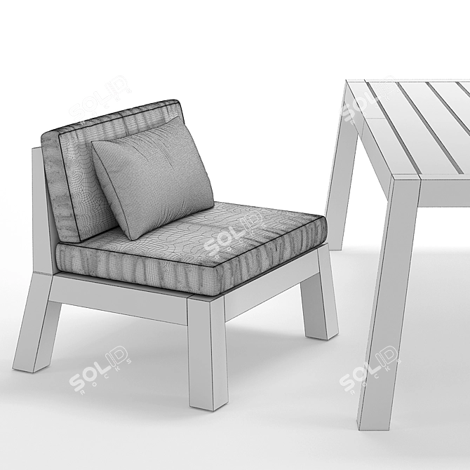 Luxury outdoor dining set: Bonaire 3D model image 3