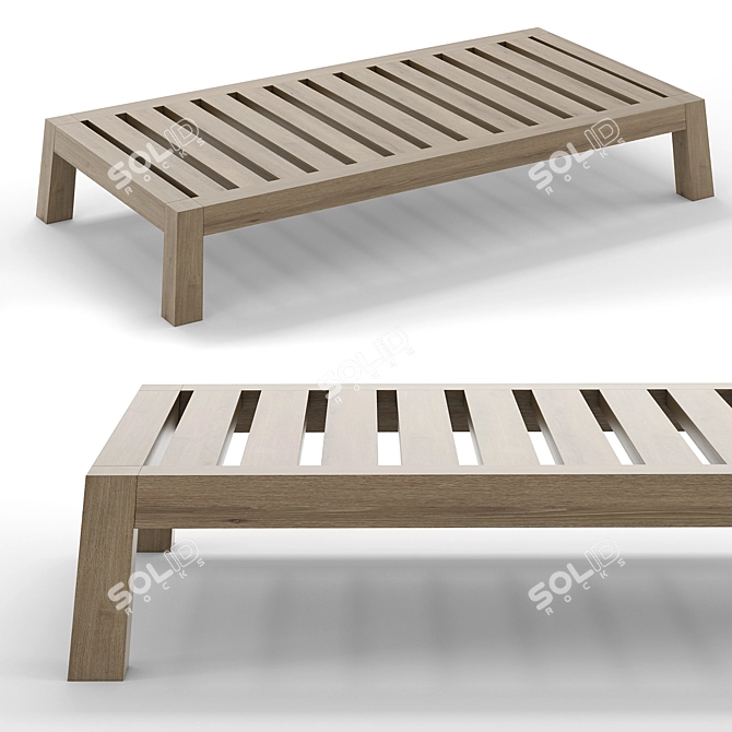Elegant RH Bonaire Coffee Table 3D model image 1