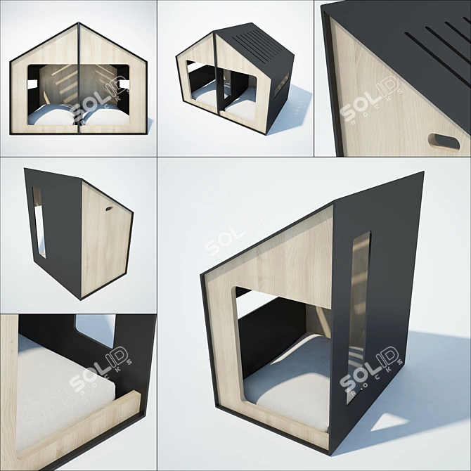 UrbanPet House | Stylish Resting Spot 3D model image 1