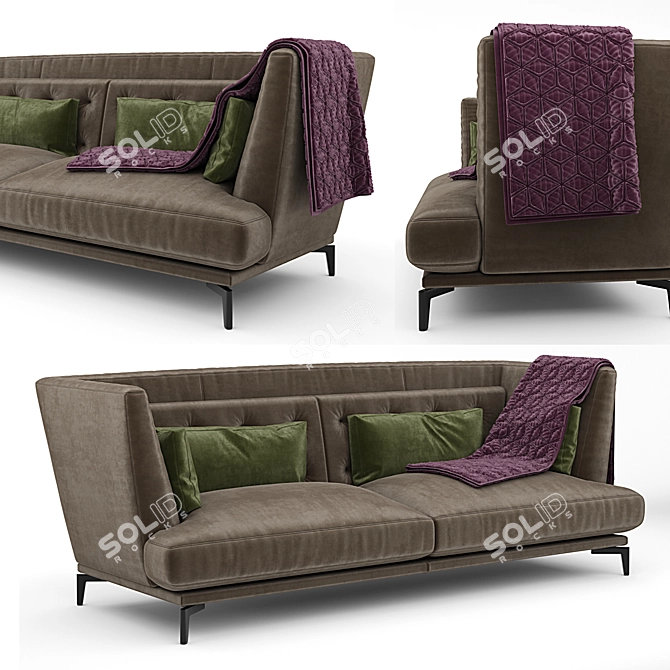 MaxDivani Giselle Sofa: Luxurious Elegance for Your Living Space 3D model image 1