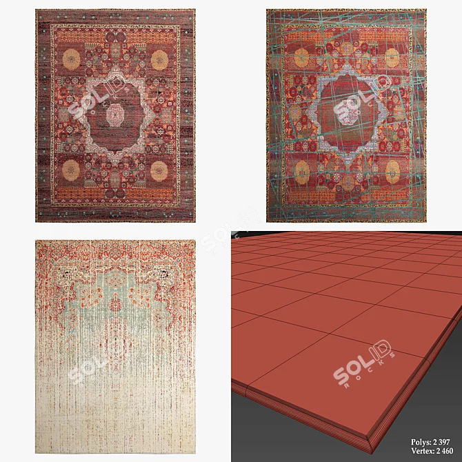 Erased Heritage Rugs - Kirman Robson Vendetta 3D model image 2