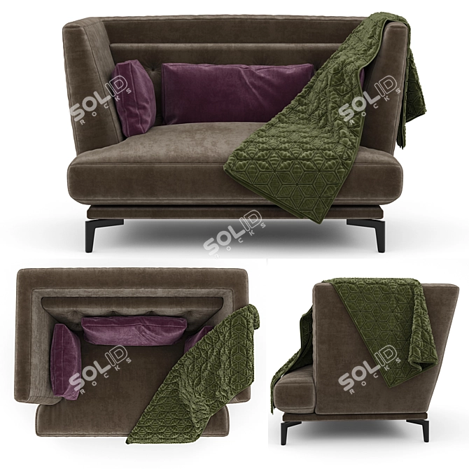 Luxury MaxDivani Giselle Armchair 3D model image 2