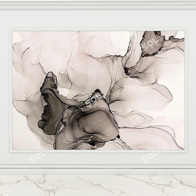 FluidArt: Abstract Wall Decor 3D model image 2