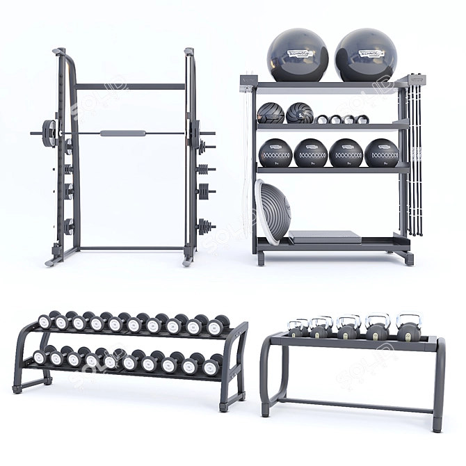 3D Realistic Gym Gallery 3D model image 1