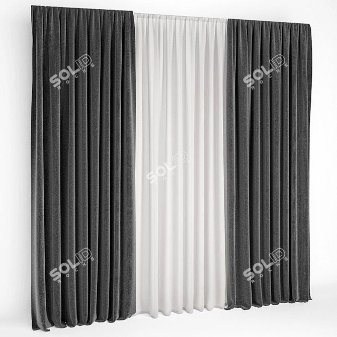 Exquisite Curtain Model 3D model image 1