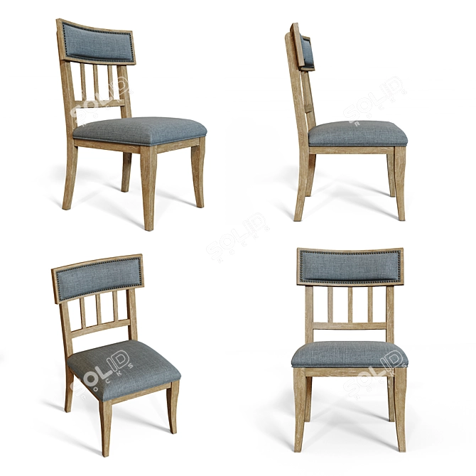 Elegant Ollesburg Dining Chairs 3D model image 2