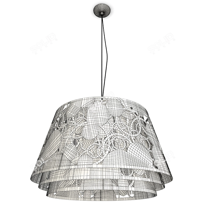 Modern Collage Pendant Lamp 3D model image 2