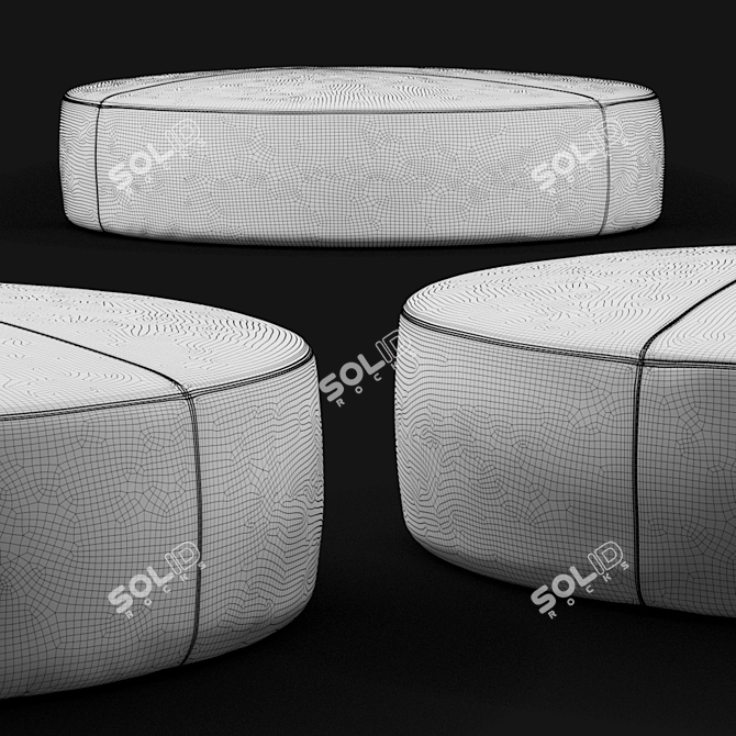 Contemporary CAMERICH PUCK Ottoman 3D model image 3