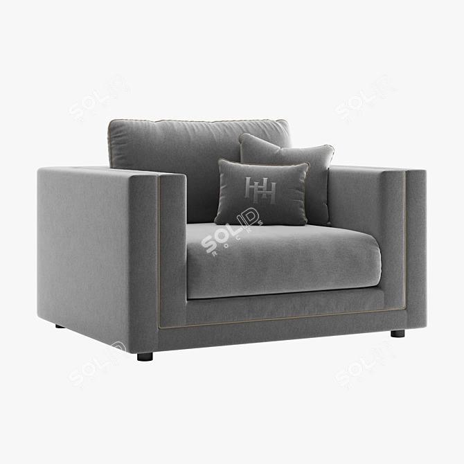 Heritage Collection Tancredi: Elegant Armchair 3D model image 1