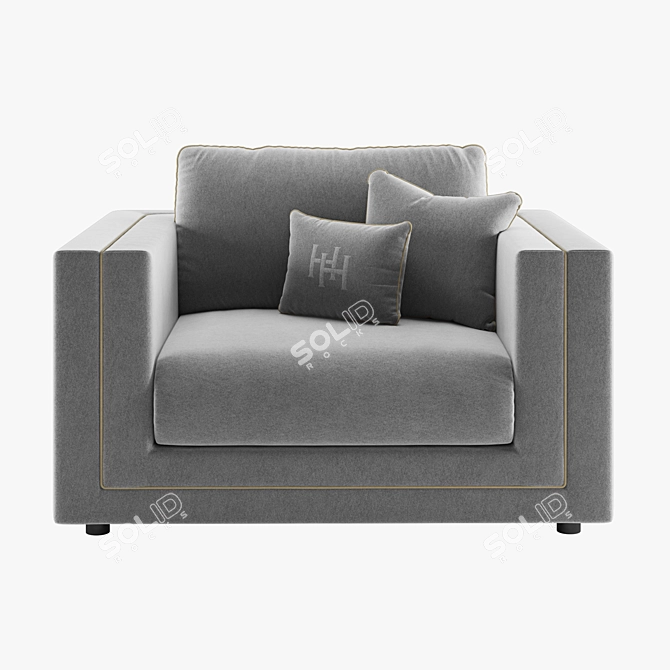 Heritage Collection Tancredi: Elegant Armchair 3D model image 2