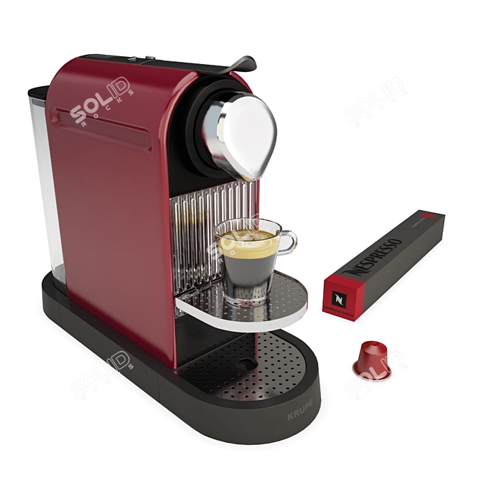 Nespresso City Krups 3D Coffee Machine 3D model image 1