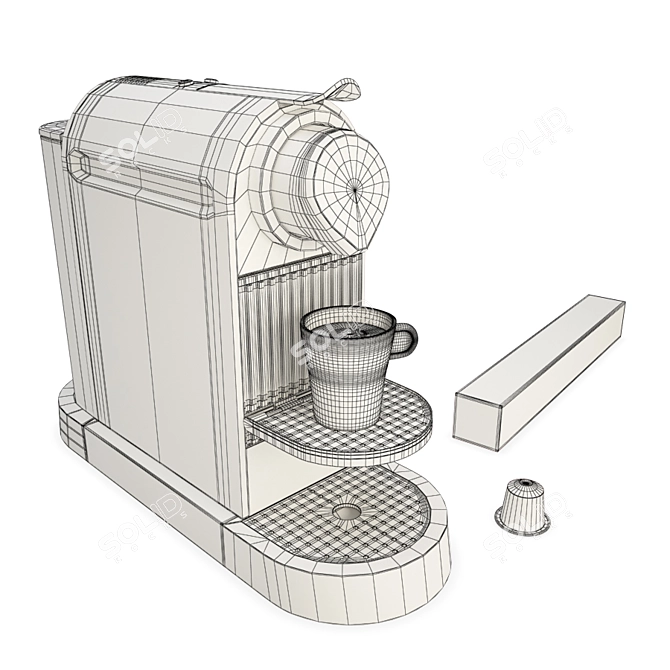 Nespresso City Krups 3D Coffee Machine 3D model image 2