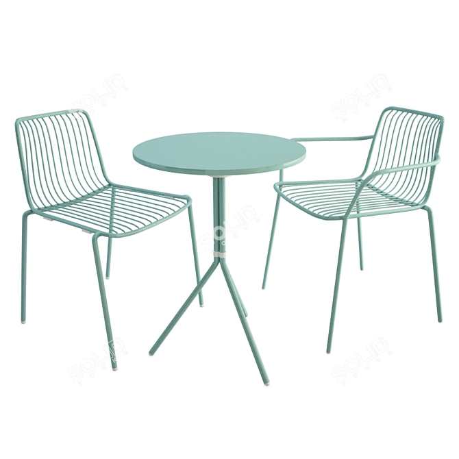 Nolita Metallic Outdoor Furniture: Sleek, Stylish, and Durable 3D model image 1