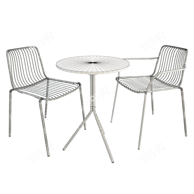 Nolita Metallic Outdoor Furniture: Sleek, Stylish, and Durable 3D model image 2