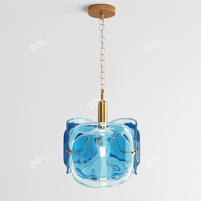 Colorful Glass Pendant Lamp 3D model image 2