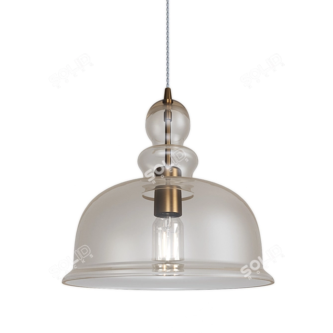 Modern Bronze Pendant Lamp 3D model image 1