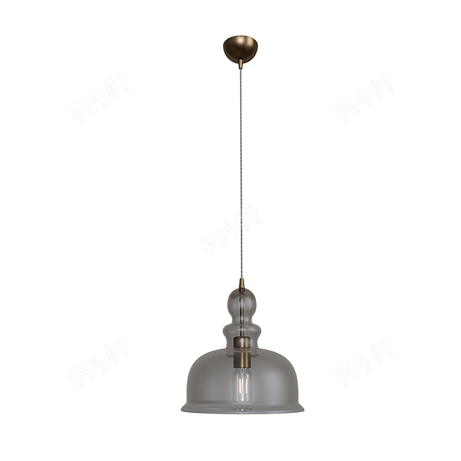 Modern Bronze Pendant Lamp 3D model image 2