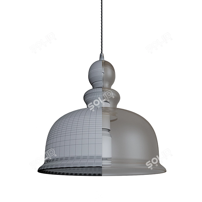 Modern Bronze Pendant Lamp 3D model image 3