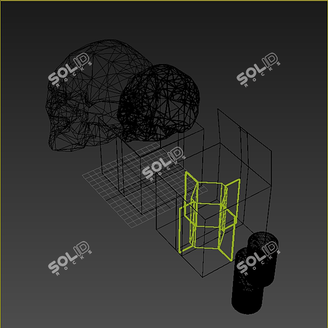 Sleek NudeGlass Trio Set 3D model image 3