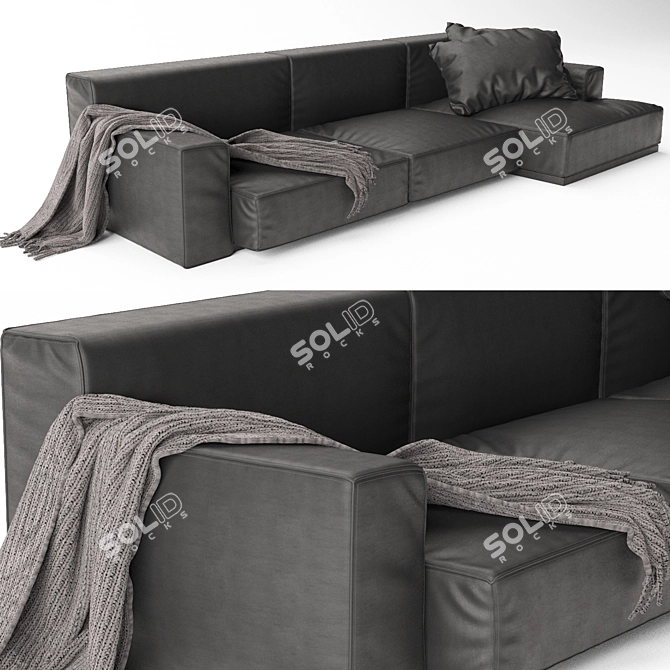 Homme PS007: Elegant Poliform Sofa 3D model image 2