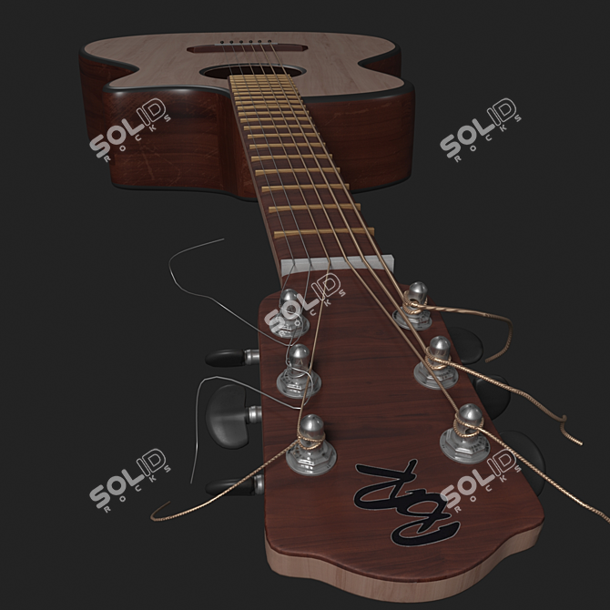  Baton Rouge Guitar: High-poly, 110k Polygons 3D model image 2