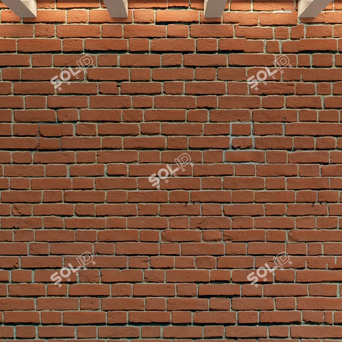 Antique Brick Wall Texture 3D model image 3