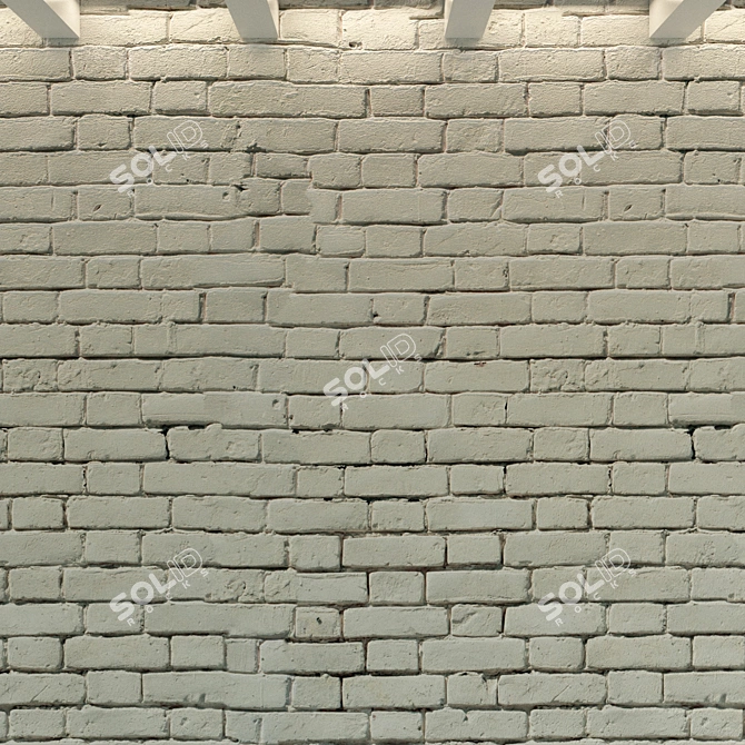 Antique Brick Wall Texture 3D model image 3