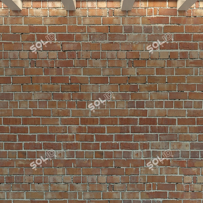 Authentic Brick Wall Textured Material 3D model image 3