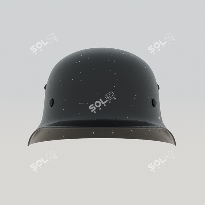 Authentic German M-35 SS Helmet 3D model image 3