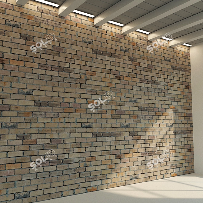 Vintage Brick Wall Textures 3D model image 1