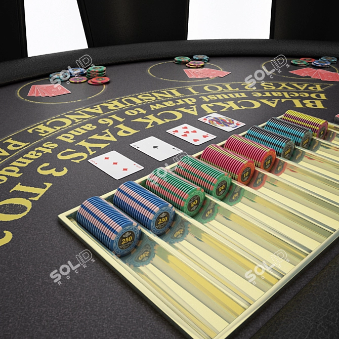 Ultimate Blackjack Table Set 3D model image 2