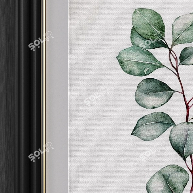 Title: Modern Leaves Art Collection 3D model image 3