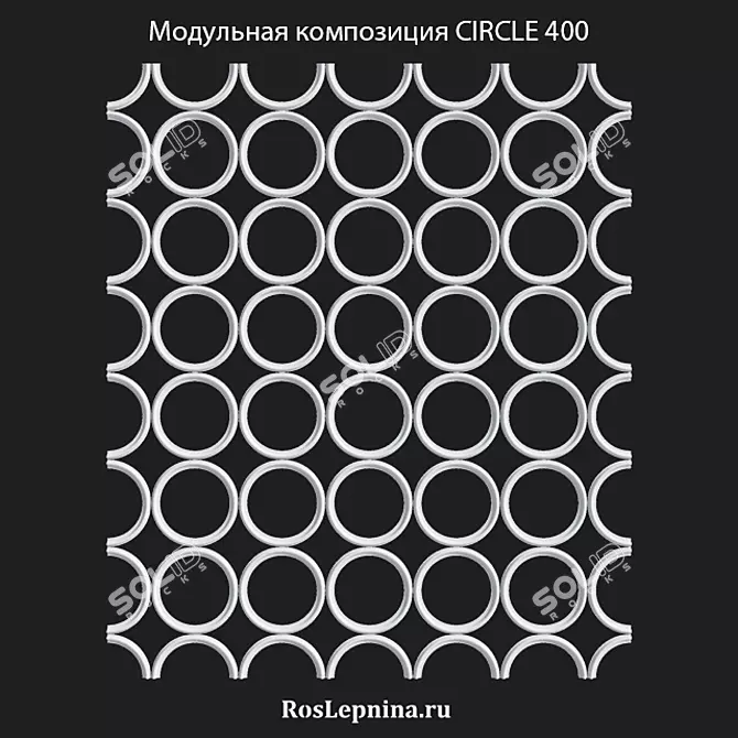 Title: Elegant Modular Circle 400 3D model image 1