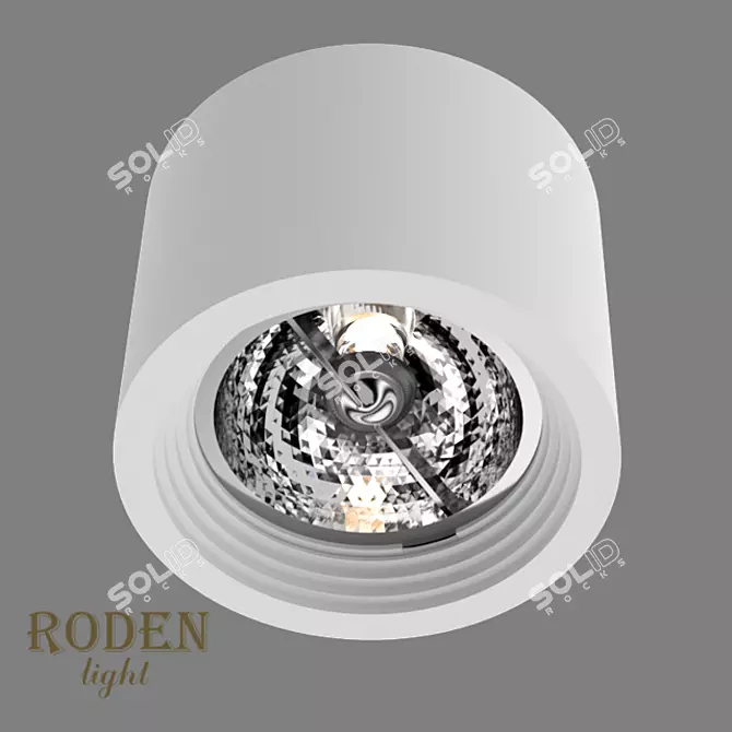 RODEN-light RD-252 AR-111 Surface Mounted Gypsum Lamp: Versatile Design, Dimmable 3D model image 1